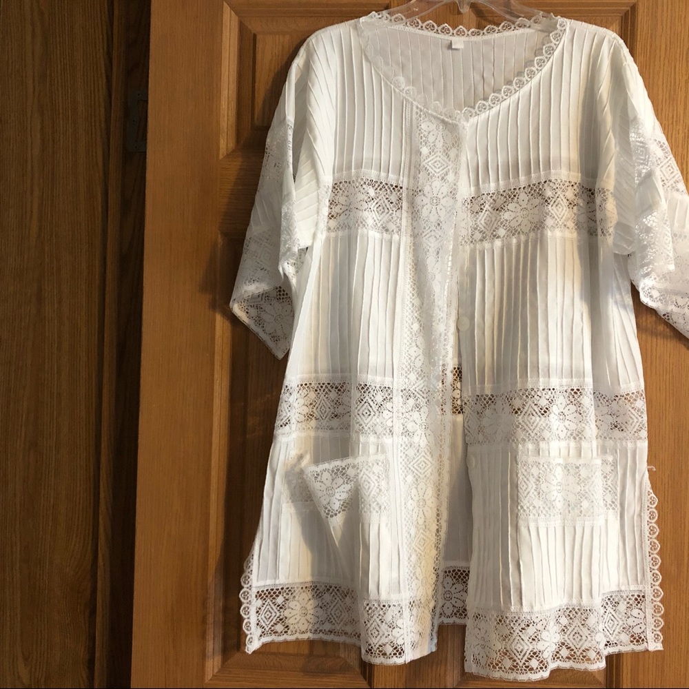 Beautiful white lace blouse